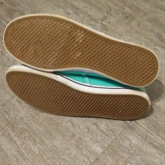 Vans Low Top Turquoise White Sneakers 7 - Picture 5 of 6